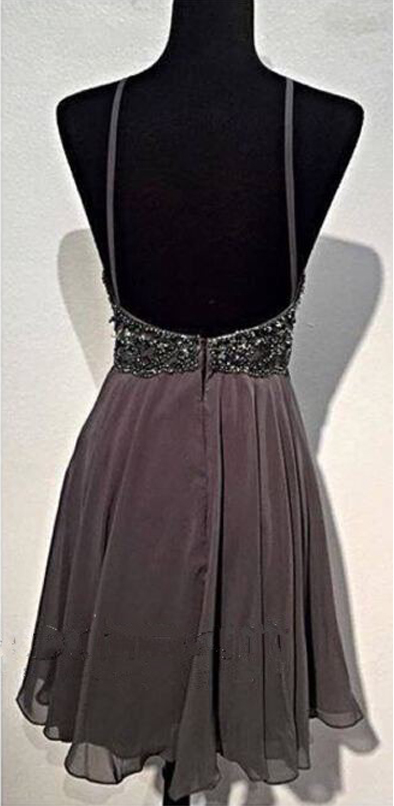 Spaghetti Straps Homecoming Dress