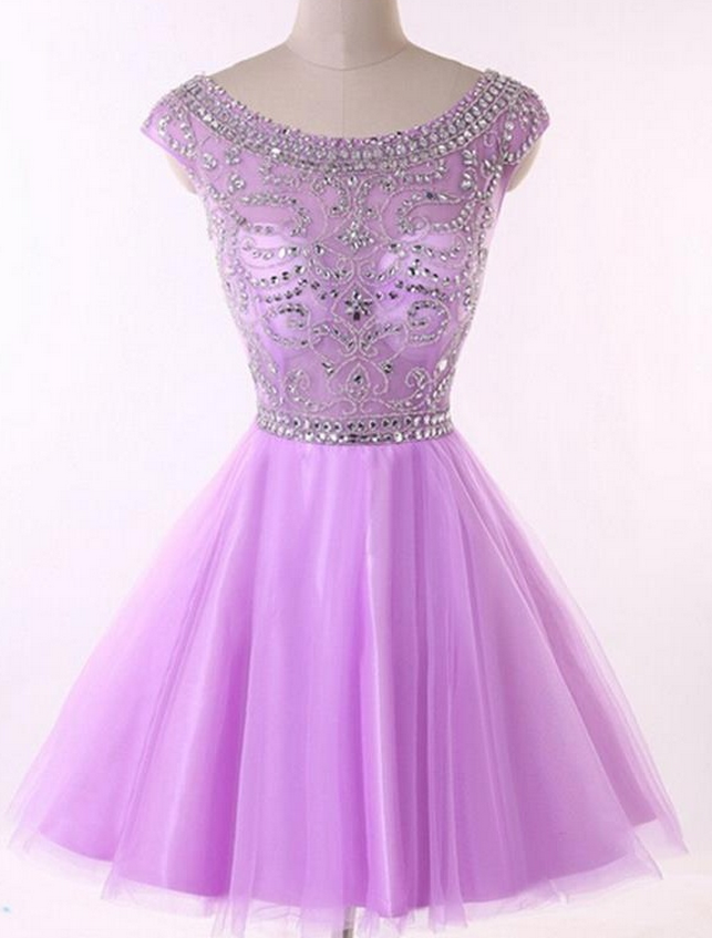 strapless open back dress A-Line Dark Purple Ombre Tulle Evening Party Dresses Long Prom Dresses main image 1