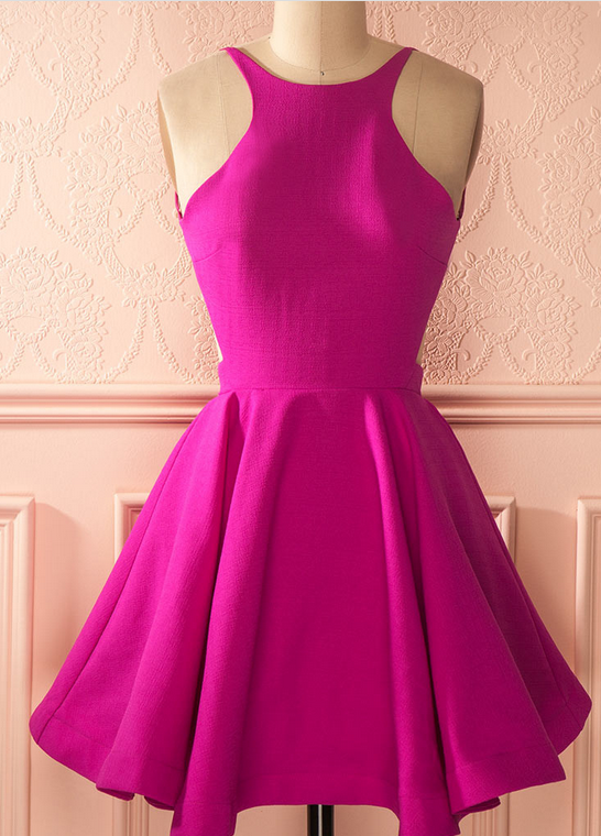 Pink Homecoming Dress,short Satin Homecoming Dresses