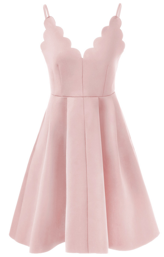 Simple A-line Spaghetti Straps Pink Satin Short Homecoming Dress With Pleats