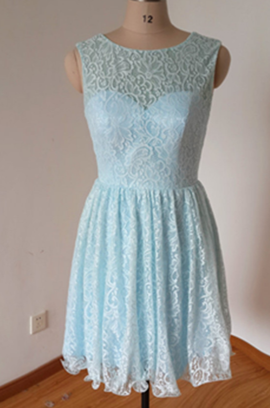 Light Blue Lace Homecoming Dresses,homecoming Dresses,short Homecoming Dresses