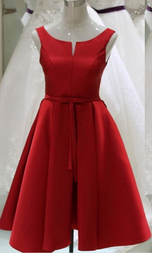 black mini homecoming dresses Red Homecoming Dresses,A-line Homecoming Dress,Knee Length Homecoming Dress,HC00147, US4 / Burgundy main image 1