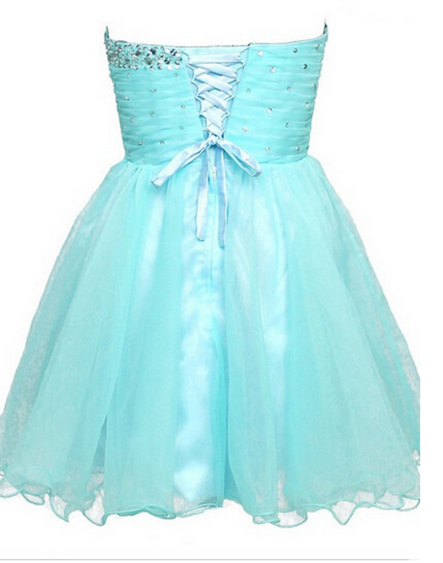 Light Blue Organza Short Homecoming Dress C559 main image 1