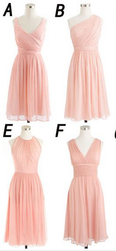 pink short bridesmaid dresses