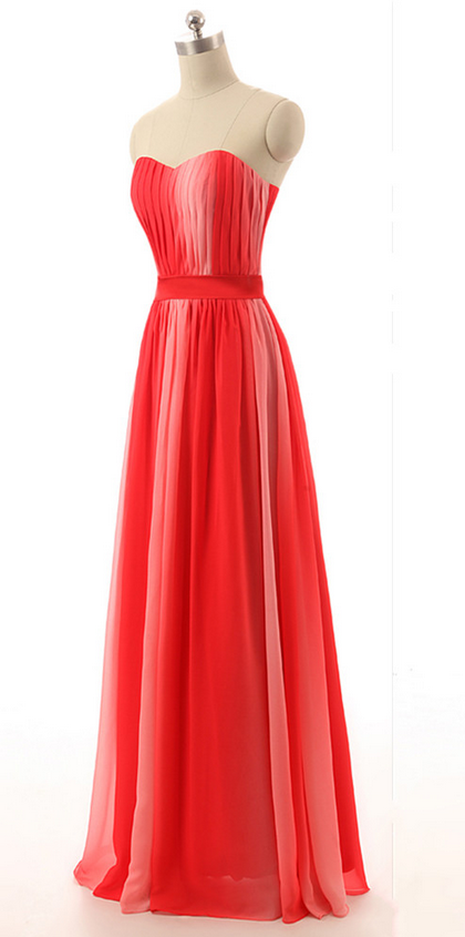 fitted lace wedding dress Simple Mismatched Burnt Orange Long A-line Custom Bridesmaid Dresses , –  MarryLover main image 1