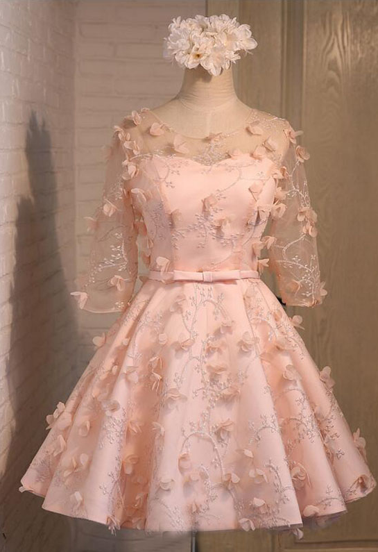 Short Bridesmaid Dress, Tulle Bridesmaid Dress, Applique Bridesmaid ...