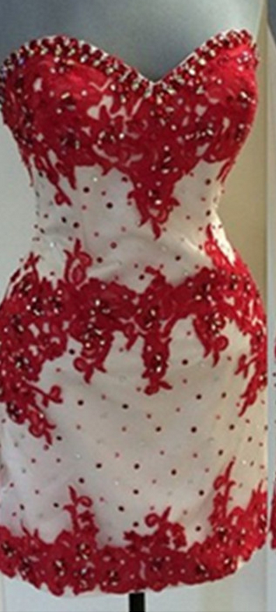 Homecoming Dresses,red Lace Homecoming Dresses,mermaid Sweetheart Homecoming Dress,
