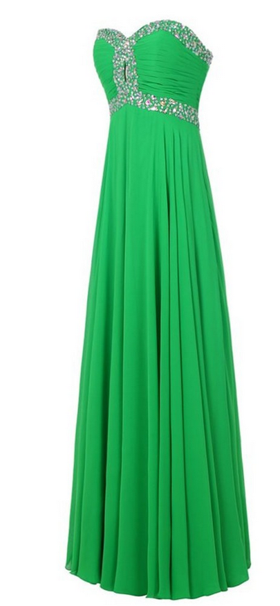Green Long Chiffon Evening Dresses Mae Da Noiva Couture Evening Gown
