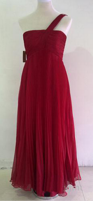 Prom Dresses,burgundy Evening Dress,one Shoulder Prom Dresses,long Prom Dresses