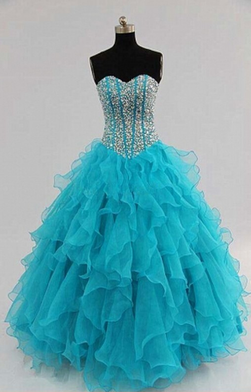 Evening Dresses, Party Dress,turquoise Prom Dresses,ball Gown Prom Dresses,long