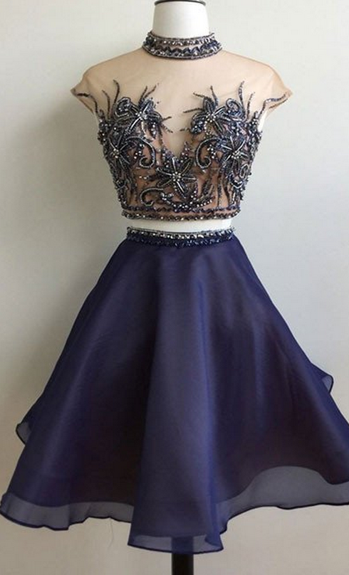 Homecoming Dresses,custom Made Dark Blue Short Prom Dress, Cute Homecoming  Dress