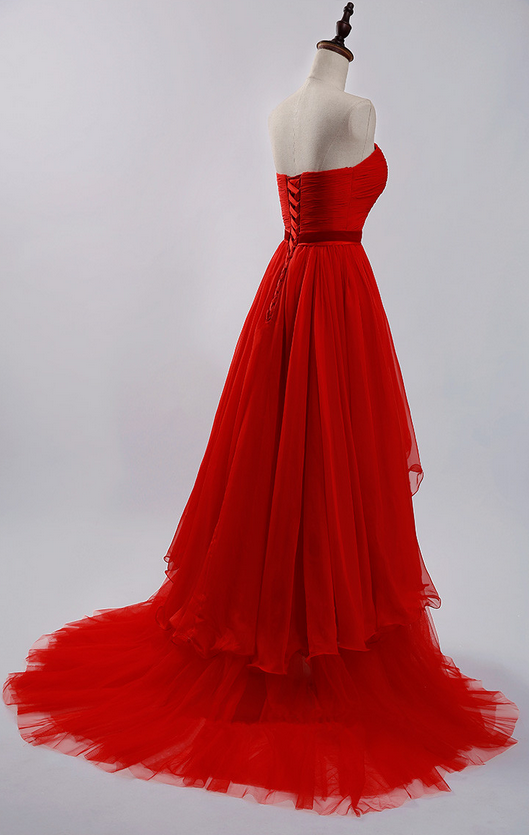 Lovly High Low Red Tulle Homecoming Dresses, Homecoming Dresses on Luulla