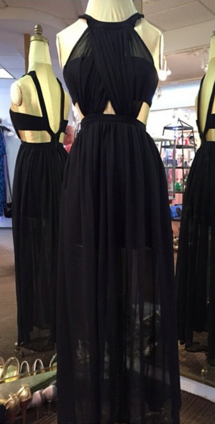 Black Prom Dresses,backless Prom Dress,chiffon Prom Dress,long Prom Dresses,