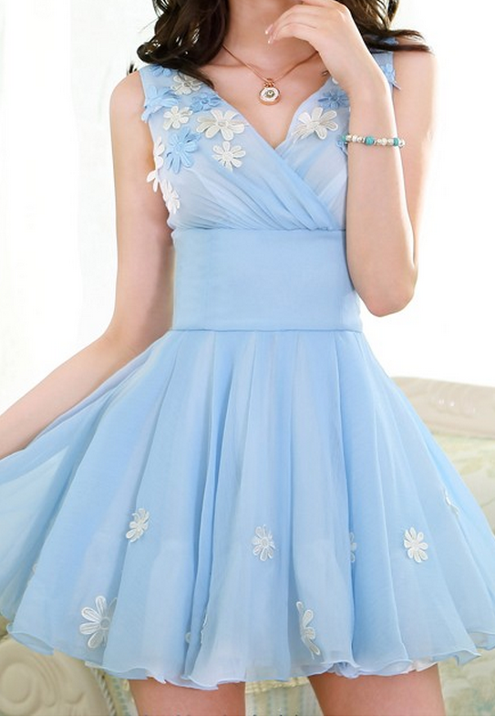 Charming Prom Dress, Sleeveless Chiffon Princess Dress