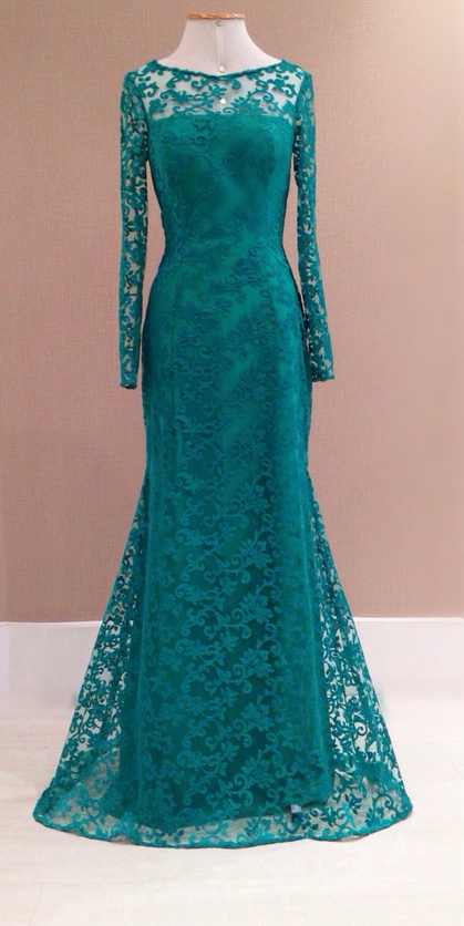 Prom Dress,classy Lace Prom Dresses,beading Long Sleeves Evening Dress,backless  Party Dress on Luulla