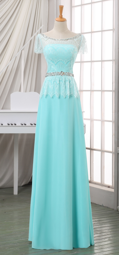 Prom Dresses,evening Dress,party Dresses,prom Dress/evening Dress With Beadings, Baby Blue Long