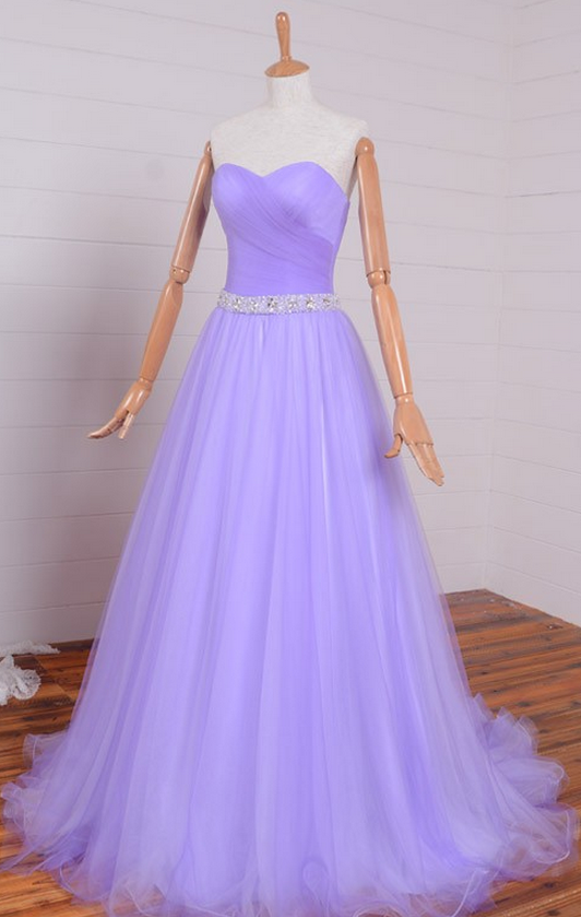 Prom Dresses,evening Dress,sweetheart A-line Sleeveless Romantic Evening Dress Elegant Evening Dress,