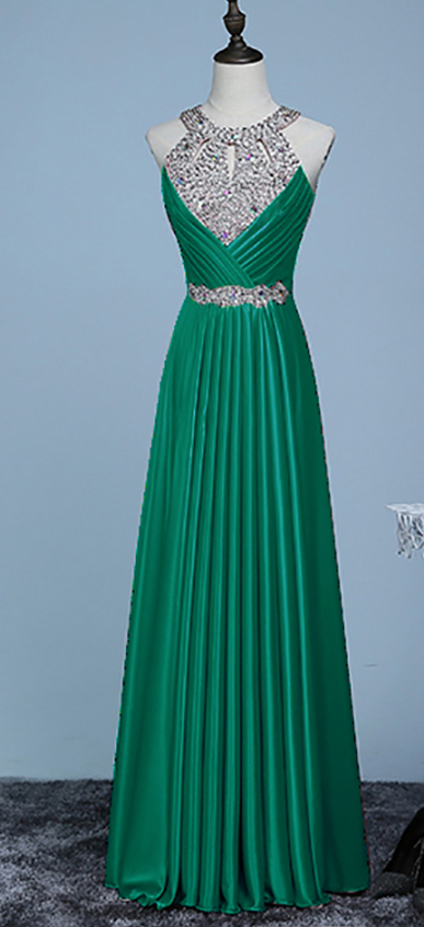 Real Photos Prom Dress,sleeveless Prom Dresses,crystal And Beads Prom Dresses,