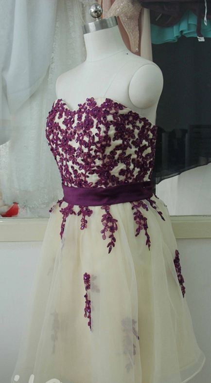 Bundr A-line Lace Applique Wedding Dress Satin Sash Wedding Dress Custom
