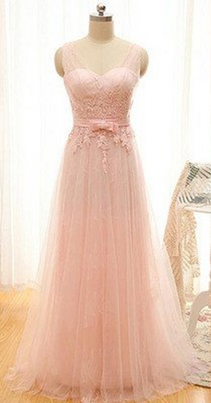 Pink Prom Dress,tulle Prom Dress, Lace Prom Dress,long Prom Dress,dresses For Prom, Prom Dress