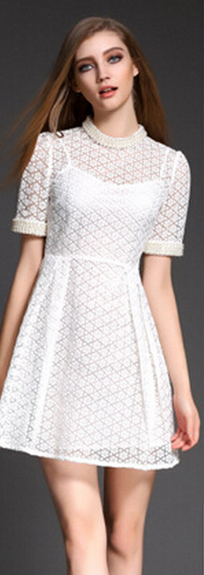 Luxury Order Bead Water Soluble Embroidery Dress Dress