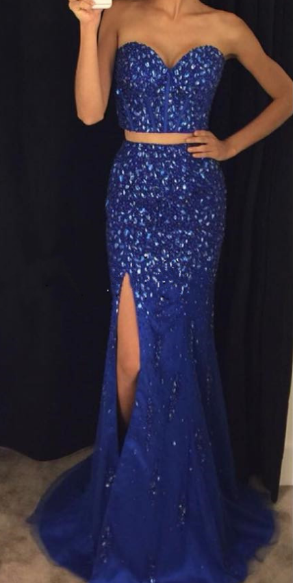 Prom Dress,modest Prom Dress,sparkly Prom Dresses,pageant Gowns,two Piece Prom Dresses,
