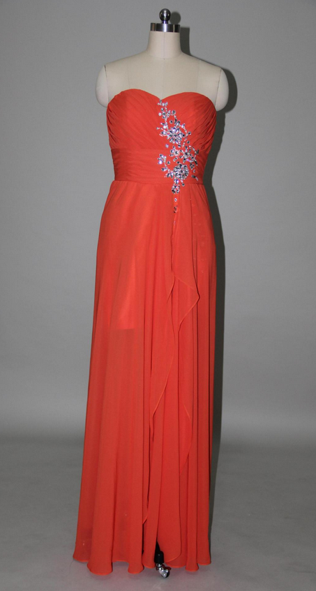 Handmade Floor Length Slipt Red Beadings Prom Dresses, Made To Order Red Prom Dresses, Red Prom Dresses