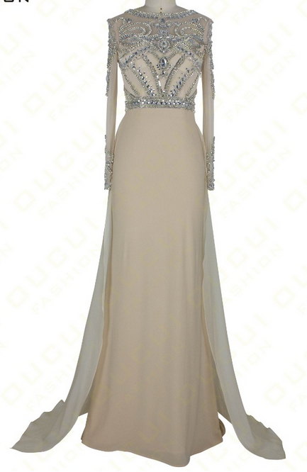 Formal Photo Gown With Long Sleeves