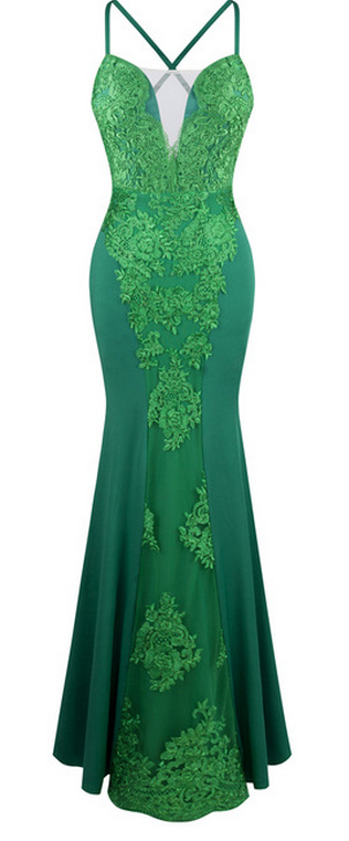 Green Floral Dress on Luulla