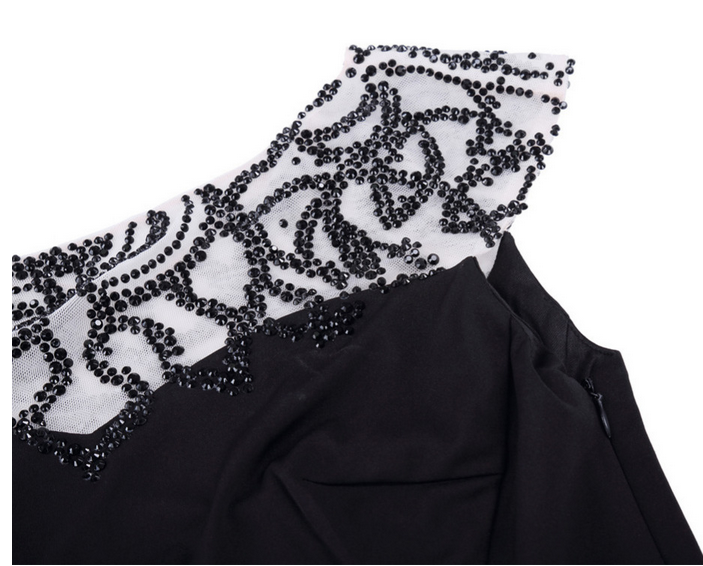 Robe Du Soir Paillettes Femme - Col V Avant Et Dos, Sans Manches, Longueur Maxi Ou Genou, Pour Mariage, Bal, Soirée