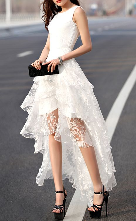 Layered Lace Prom Dress,bodice Prom Dress,white Prom Dress,fashion Prom Dress,sexy Party Dress