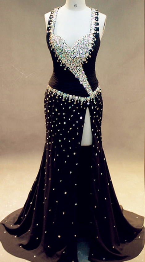 Black, Unbacked Ball Gowns, Ball Gowns, Glamorous Ball Gowns, Evening Ball Gowns, Formal Women's Dresses, Ball Gowns