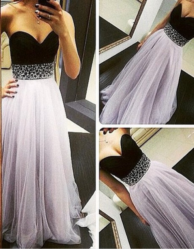 High Quality Light Lavender Tulle Prom Dresses