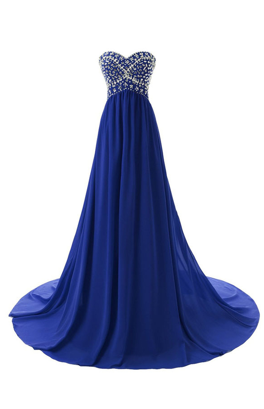 Aline Sweetheart Chiffon Beaded Prom Dress,evening Dresses on Luulla