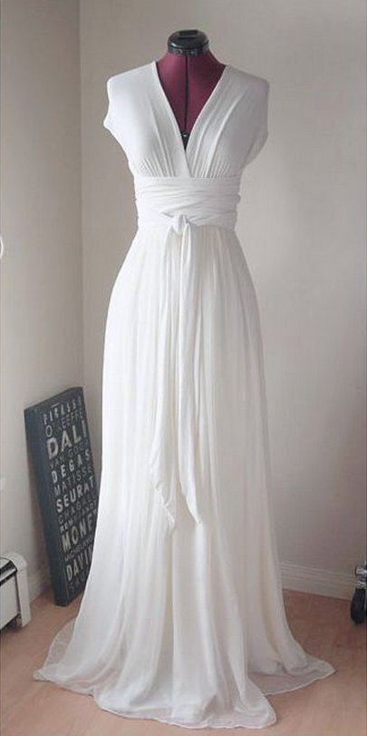 Design Prom Dresses, The Charming White Evening Dresses, Prom Dresses, Real Made Prom Dresses