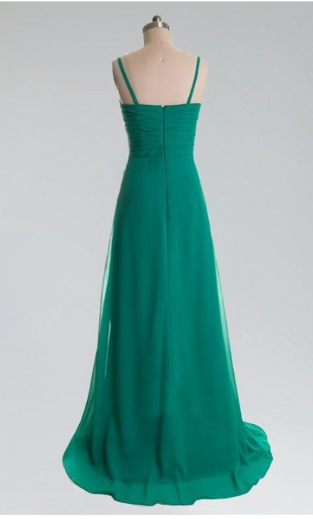 Spaghetti Straps A-Line Chiffon Ombre Vintage Party Dress, DP4291