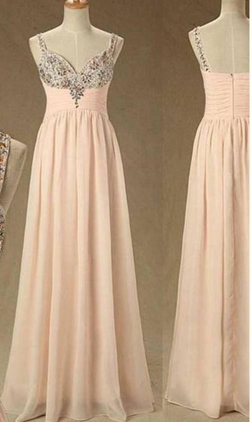 Simple Prom Dress,long Prom Dress,a-line Princess Prom Dress,chiffion Prom Dress,beautiful Beading Prom Dress Dress,high Quality Custom Prom