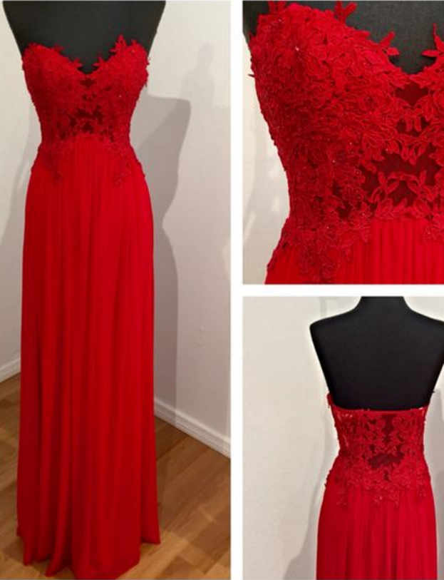 Red Prom Dress,chiffion Prom Dress,lace Prom Dress,long Prom Dress,sweatheart Neck Prom Dress,simple Prom Dress,elegant Wowen Dress,party Dress