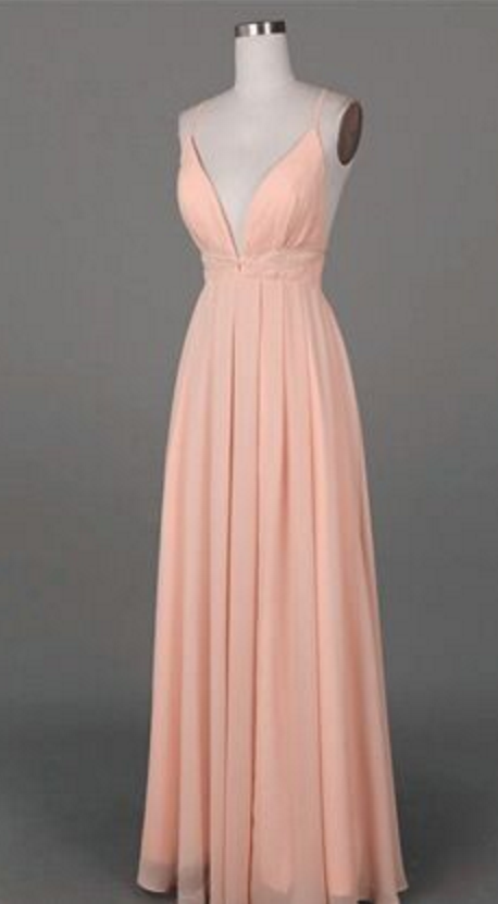 Simple Prom Dress,long Prom Dress,chiffion Prom Dress,pink Prom Dress,sexy Prom Dress,elegant Wowen Dress,party Dress