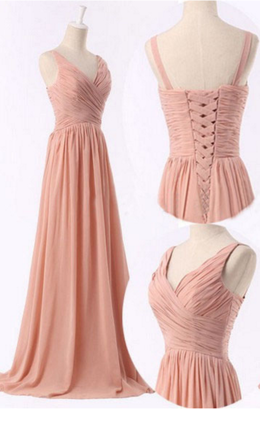 Blush Pink Evening Dress, Bridesmaid Dress, Formal Occasion Dress