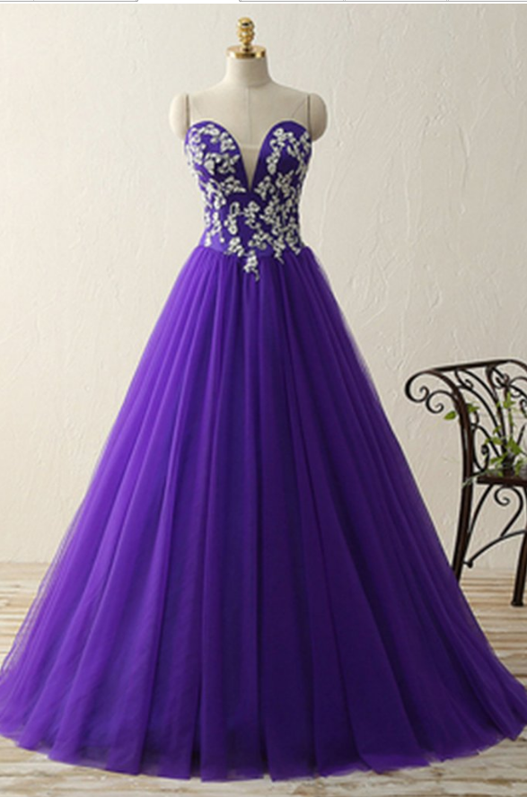 Sleeveless Long Ball Gown Prom Dress With Corset Back