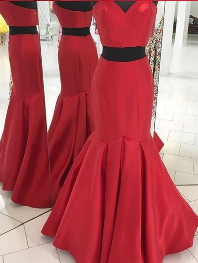 Red 2 Pieces Prom Dress Red 2 Pieces Prom Dress Evening Dresses