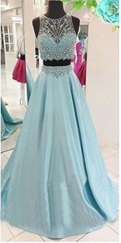 Piece Prom Gown,two Piece Prom Dresses,evening Gowns,2 Pieces Party Dresses,evening Gowns,sparkle Formal Dress For Teens