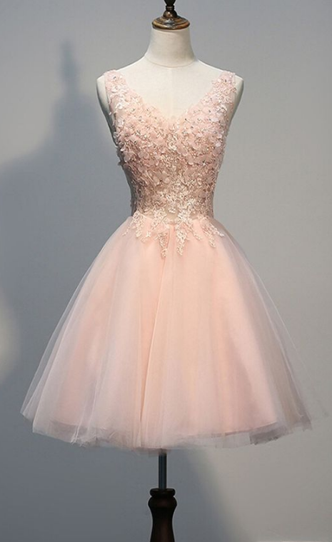 Blush Pink Short Party Dress Evening Dresses