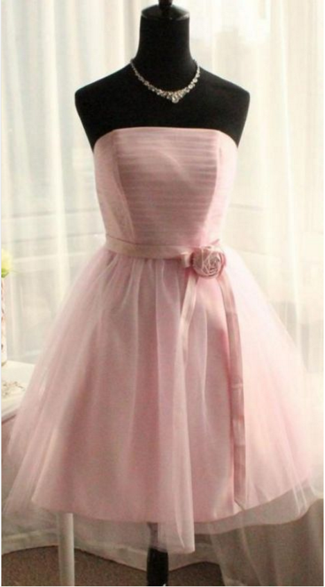 Strapless Semi Formal Party Dress Homecoming Dress
