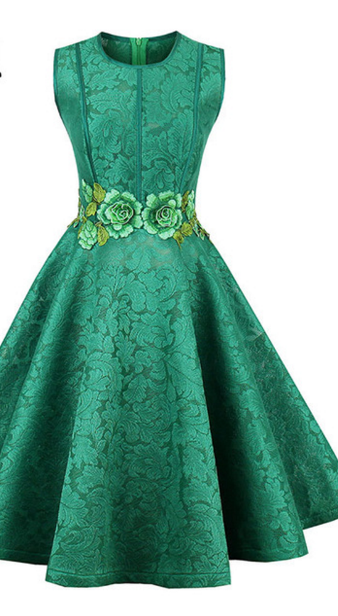 The Court Of The Same Society Robes Green O No - The Novel Union Genou A Gown Broderie Cocktail Homecoming, Cocktail Dress