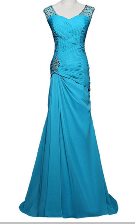 Blue V- The Mermaid Wedding Dress Evening Silk Cape Town Sleeveless Women's Long Pajamas Party Evening Gown Party Dress