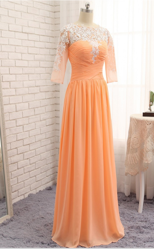 Orange Wedding Dress Party Silk Sleeveless Silk Sleeve Semi Long - Long Gown With A Beautiful Dress In The Evening Gown Of Pyjamas And Evening