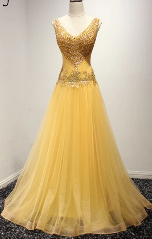 The Yellow Modern Evening Dress Women's Long Noiva Dress Gown Is A Formal Evening Dress For The Evening Gown