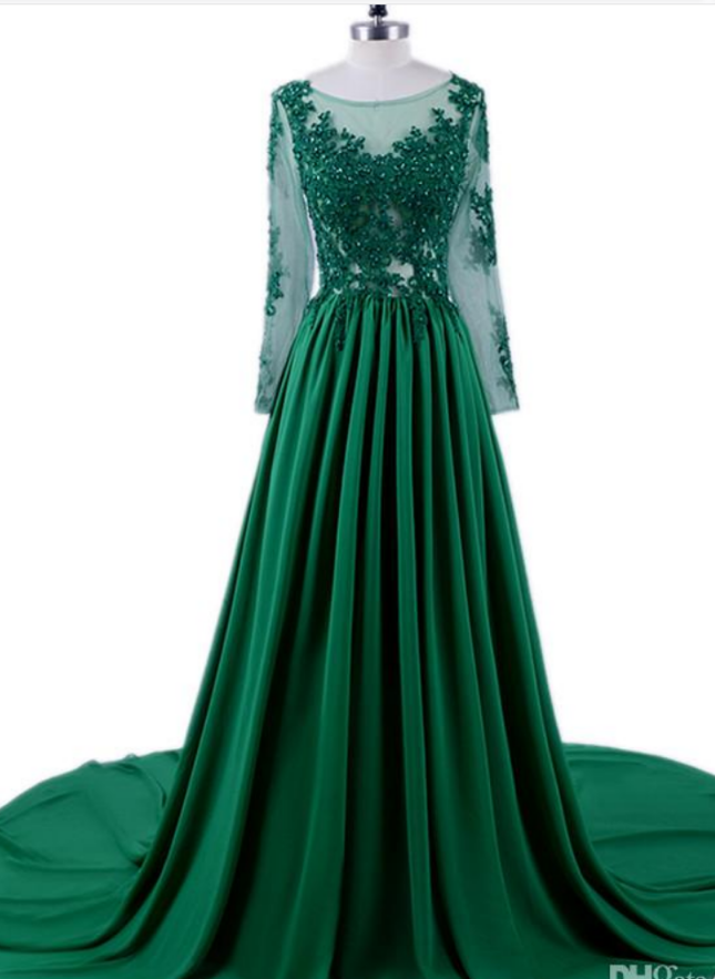simple green gown
